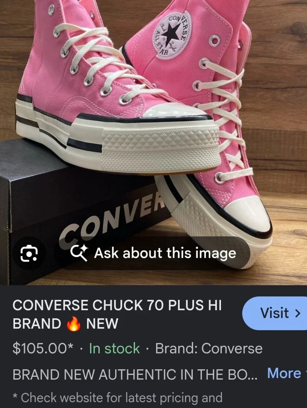 Converse Chuck 70 Taylor vintage style High Top Sneakers - Pink - Picture 13 of 14